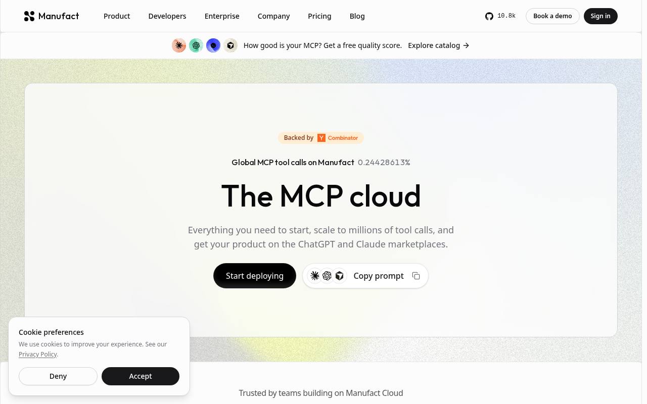 Screenshot of the mcp-use website